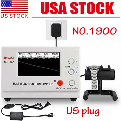 No.1900 Weishi Timegrapher Mechanical Multifunction Watch Timing Machine US Plug