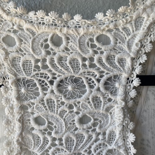 Joie shift crochet dress sz S ivory cream racerback lined above knee career boho - Picture 7 of 9