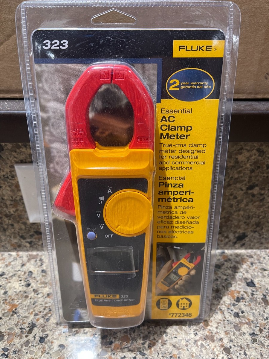 NEW!! Fluke-323-LW True RMS AC Clamp Meter with Carry Pouch