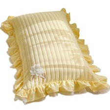2X Quilted Cotton Ruffle Pillowcase Bedding Pillow Case Cover Princess 48X74cm