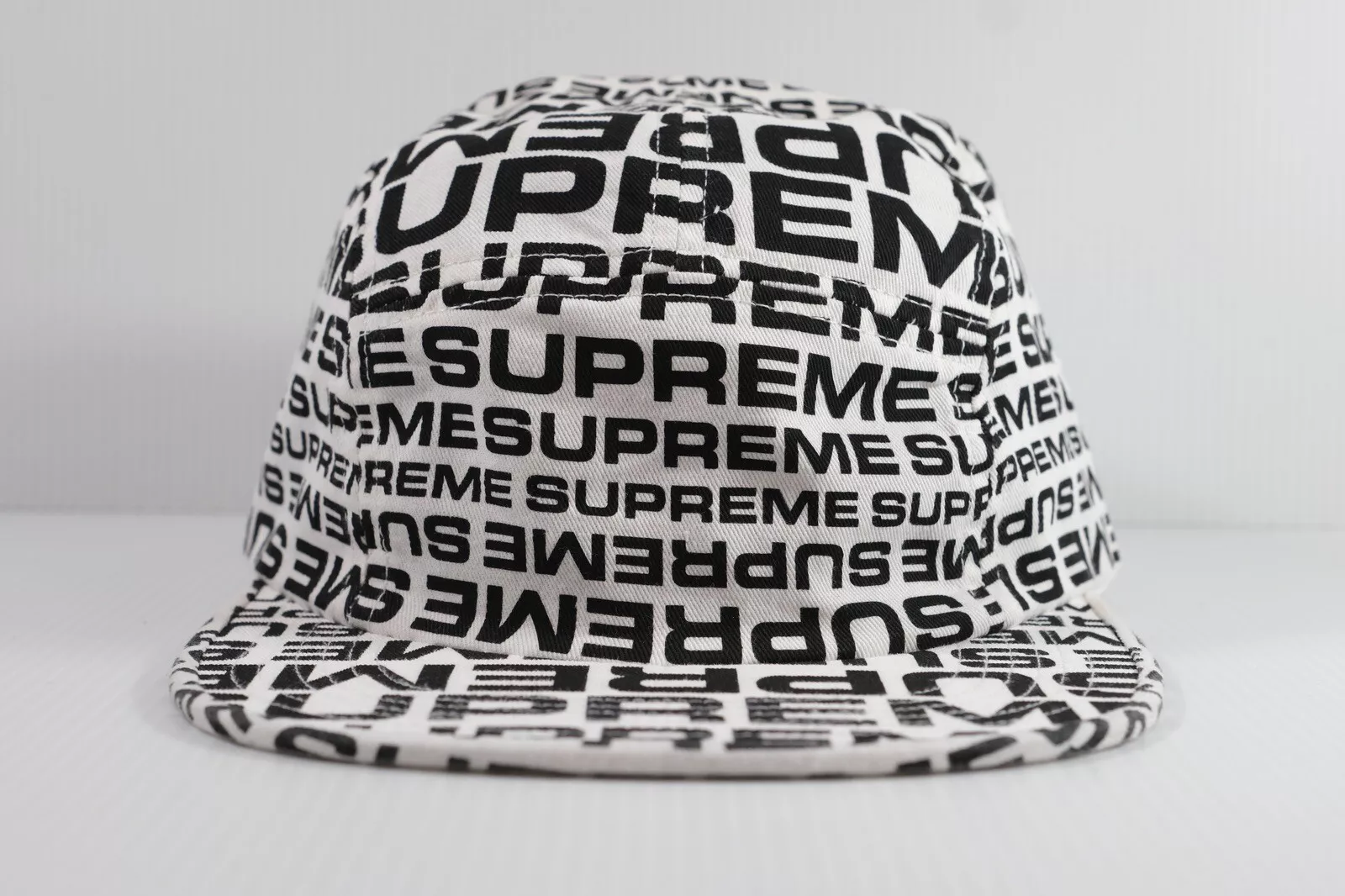 CASQUETTE DE CAMP RÉPÉTITION SUPRÊME SS18 LOGO BOÎTE À CHAPEAU BLANC DUNK STARS