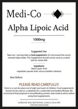 Image of Alpha Lipoic Acid 1000mg capsules