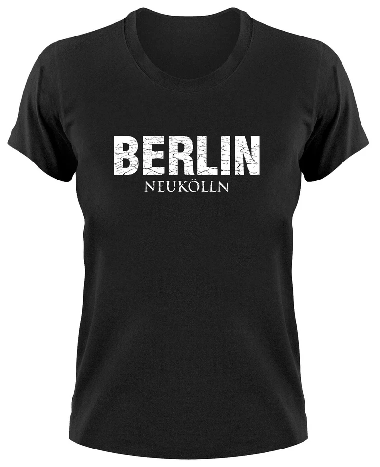Berlin Neukölln T-Shirt Girlie Damen Ladies Damen  Bär Bärlin Logo Brandenburg - Bild 1 von 1