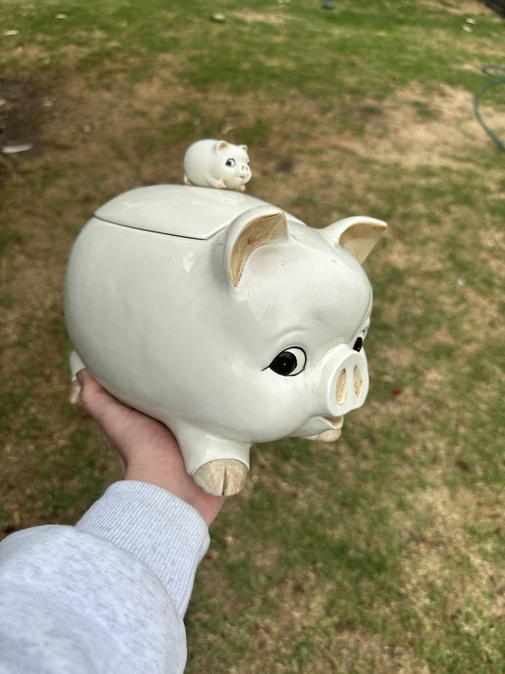 Vintage Pig cookie jar Made In Japan - image 3 of 3