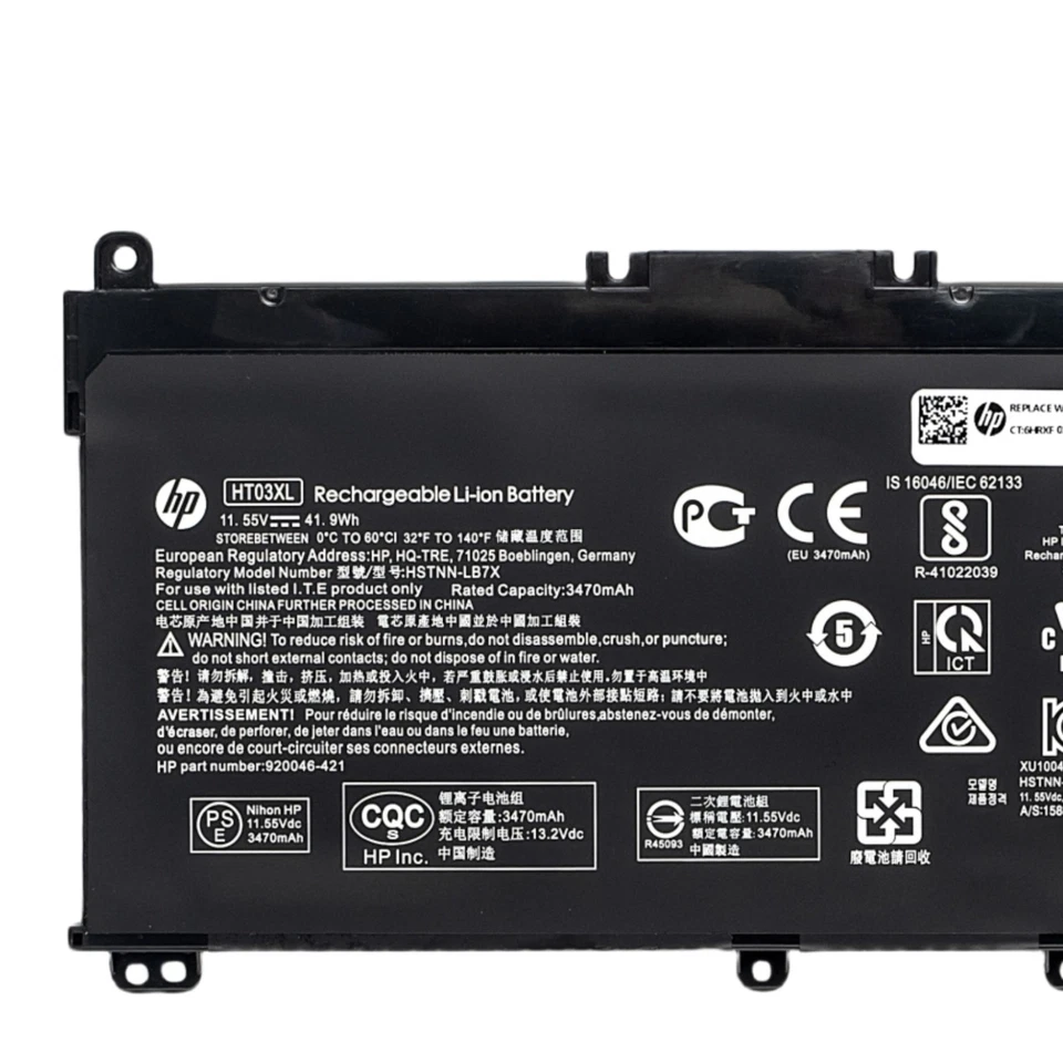 Batería Original HP HT03XL Para Pavilion 14-CE 14-CF 14-DF 17-por 17-CA L11119-855 Foto 3 de 4