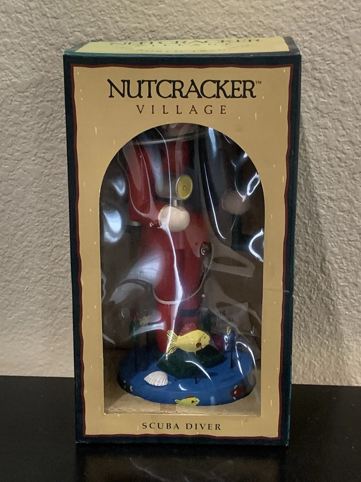 Scuba Diver Wooden Nutcracker Old World Tradition Village Handcrafted w/Box
