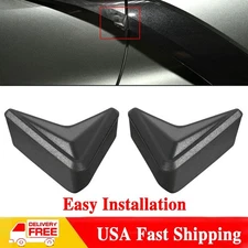 2PCS Side Door Protective Pads Cover Accessories For Corvette C8 2020-2024 Black