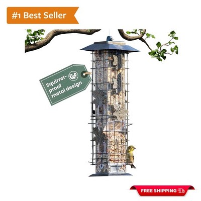 Durable Outdoor Squirrel Proof Bird Feeder - 2LB with Weight-Activated Perches