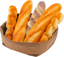 5Pcs Fake Bread Set,Realistic Artificial Bread for Display, Fake French Baguette