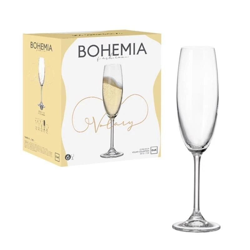 Set sei bicchieri bassi in cristallo di Bohemia - Bottega d'Arte Stringa