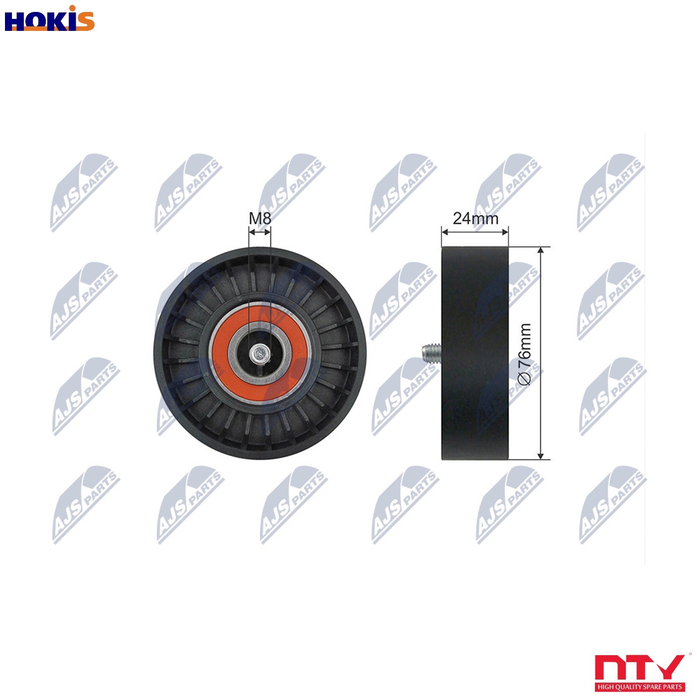TENSIONER PULLEY VRIBBED BELT RNK-VV-017 FOR LAND ROVER VOLVO S80/II XC90 S60