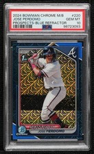 2024 Bowman Chrome Mega Box Blue Mojo Refractor Jose Perdomo PSA 10 GEM MT 03mf