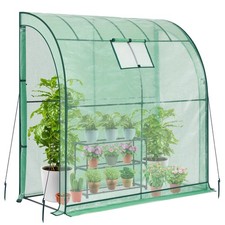 Lean to Greenhouse with Free Shelving unit Ohuhu Portable Walk-in Green House...