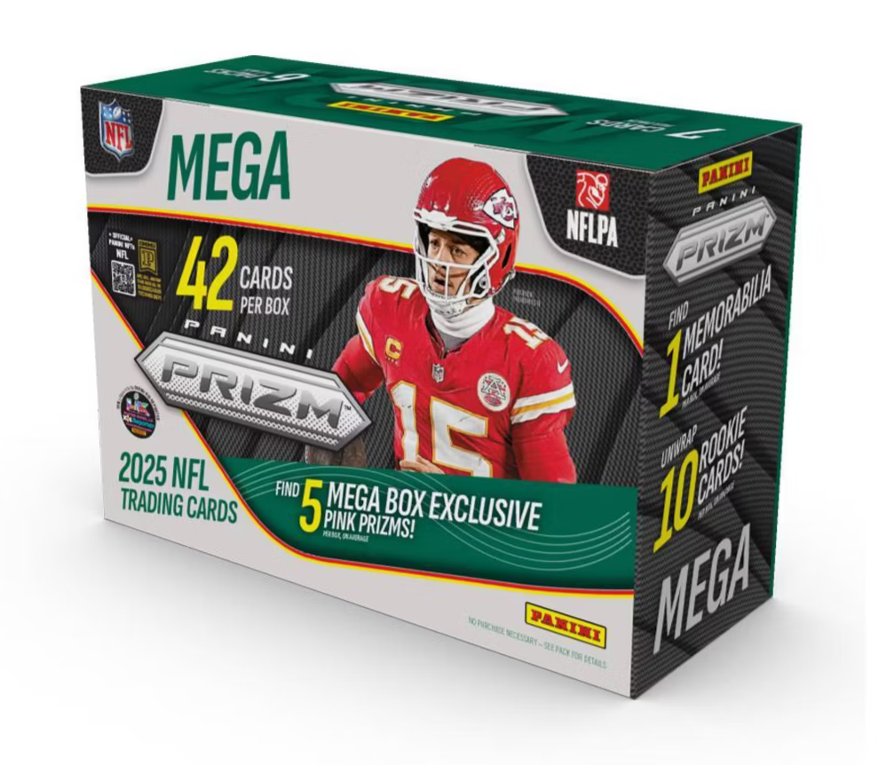 2025 Panini Prizm Football NFL Trading Cards Mega Box - 5 Pink