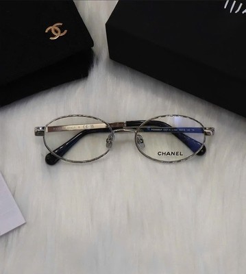Chanel CH2227-S Round Eyeglasses Silver 55-18 140 