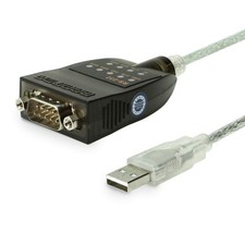 USB to RS-232 Serial Adapter w/LED Indicators Windows 11 Support
