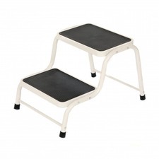 NEW! Double Caravan Step Stool Steel Non Slip Rubber Tread Safety