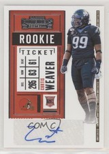 2020 Panini Contenders Rookie Ticket Curtis Weaver #198 Auto 0l2