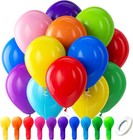 Vibrant 100-Pack Assorted Rainbow Latex Balloons for Festive Celebrations