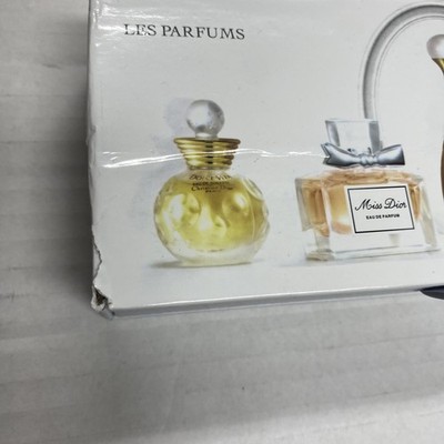 Dior LES PARFUMS Mini Perfume Set, Damaged Box, ONLY 4 Bottles