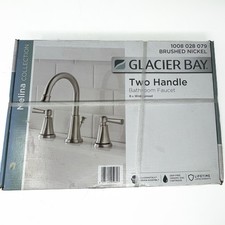 Glacier Bay MelinaWidespread Double-Handle Bathroom Faucet w/ Brushed Nickel New