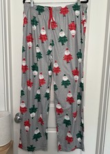 New Carter s Christmas Holiday Santa Adult PJ Sleepwear Lounge Pants XL Gray