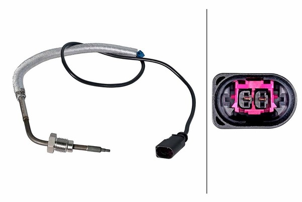 Hella Sensor, Abgastemperatur Abgasturbolader, Agr-KüHler, Nach, Vor-image