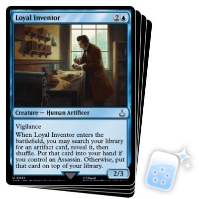 LOYAL INVENTOR X4 Universes Beyond: Assassin's Creed Magic MTG MINT CARD