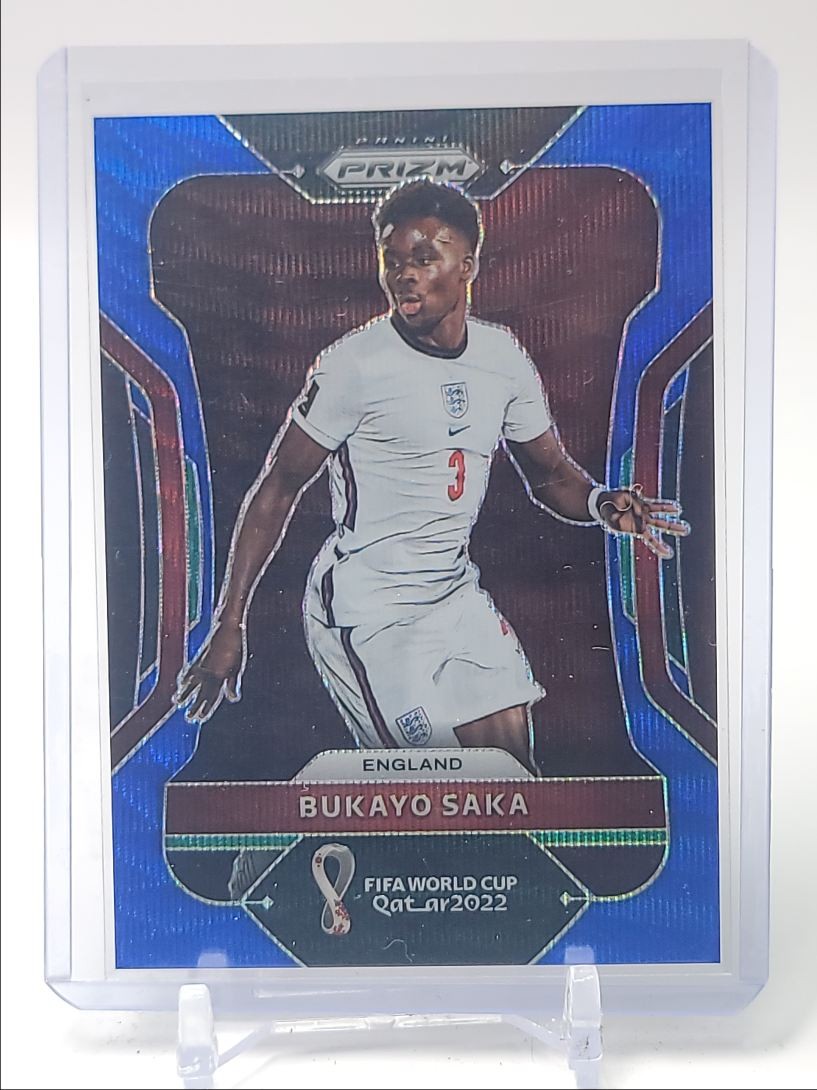BUKAYO SAKA 2022 PANINI PRIZM FIFA WORLD CUP QATAR BLUE WAVE /199 Q2371