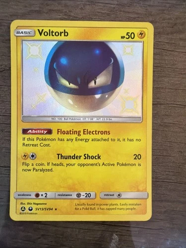 Voltorb SV13/SV94 Hidden Fates: Shiny Vault Holo