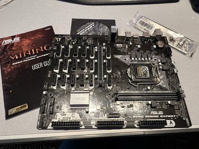 ASUS B250 Mining Expert LGA1151 DDR4 19 GPU ATX Motherboard w/ Box Accessories