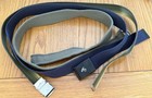 3 x Canvas Webbing Belts Green Blue Multicolour Metal Buckles 40-48 Inch