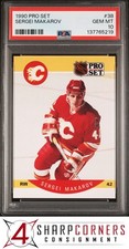 1990 PRO SET #38 SERGEI MAKAROV RC FLAMES HOF PSA 10