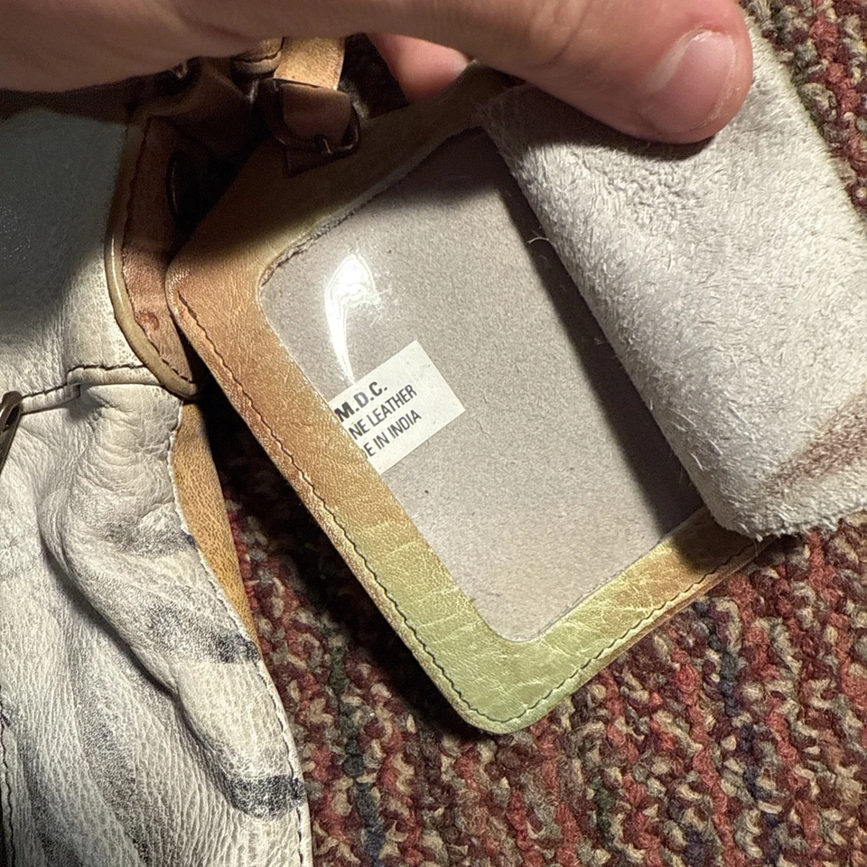 Bolso de Hombro Anuschka de Cuero Genuino Pintado a Mano Diseño Mariposa  Foto 3 de 4