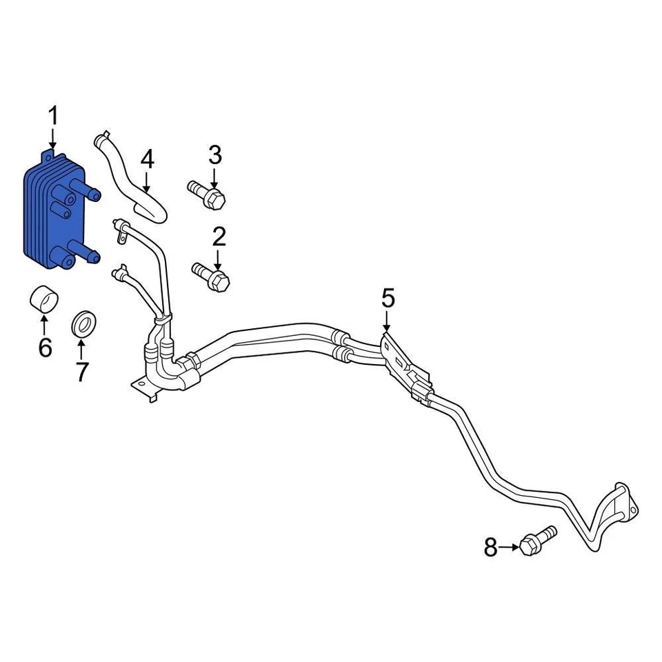 For Ford Transit-150 2015-2019 Ford CK4Z7A095A Automatic Transmission Oil Cooler Foto 2 de 3
