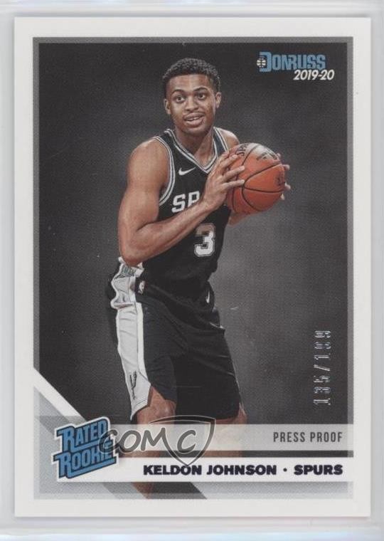 2019 Panini Donruss Rated Rookie Press Proof Purple 135/199 Keldon Johnson 0k9x