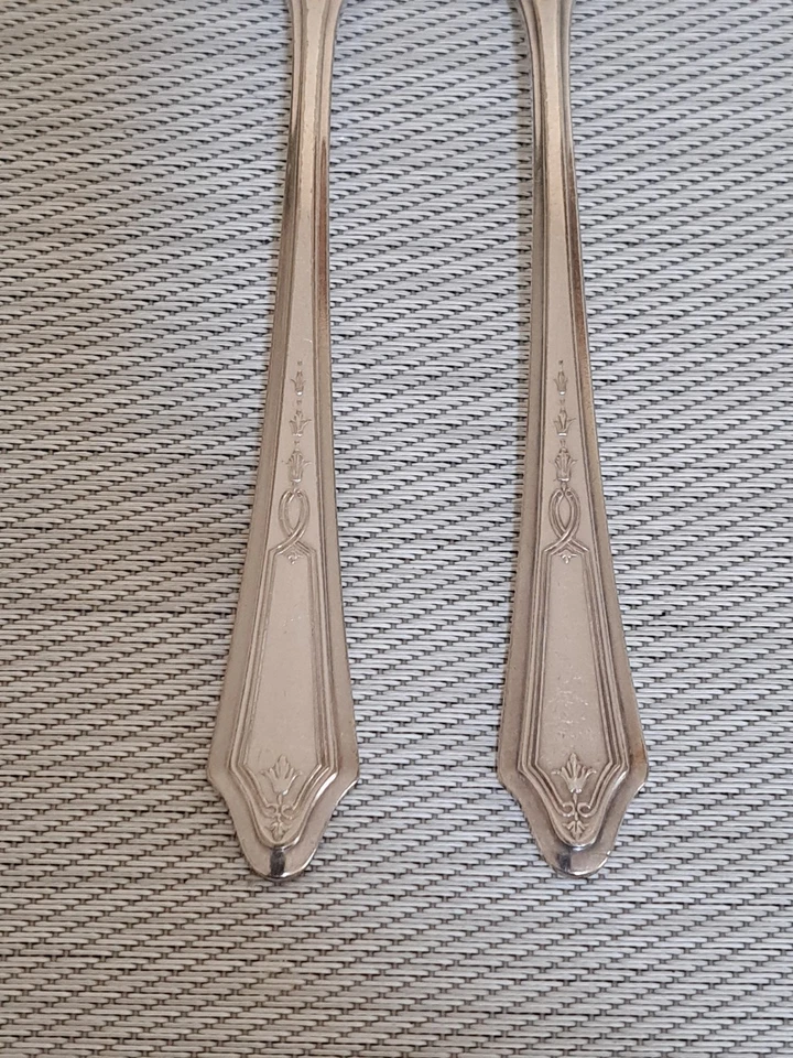 Lote de 6 tenedores de cena Oneida 1923 DUCHESS Tudor Plate Community Silverplate 73/8" Foto 4 de 4