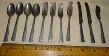 USA Child's Toy Flatware 11pc. Knives, Forks, Spoons, Butter Knife