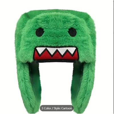 舞*茸様 bite morph　FRAZI「HAPPY  DOME」 Green Monster Plush Domo Style Furry Fur Winter Cosplay Trapper
