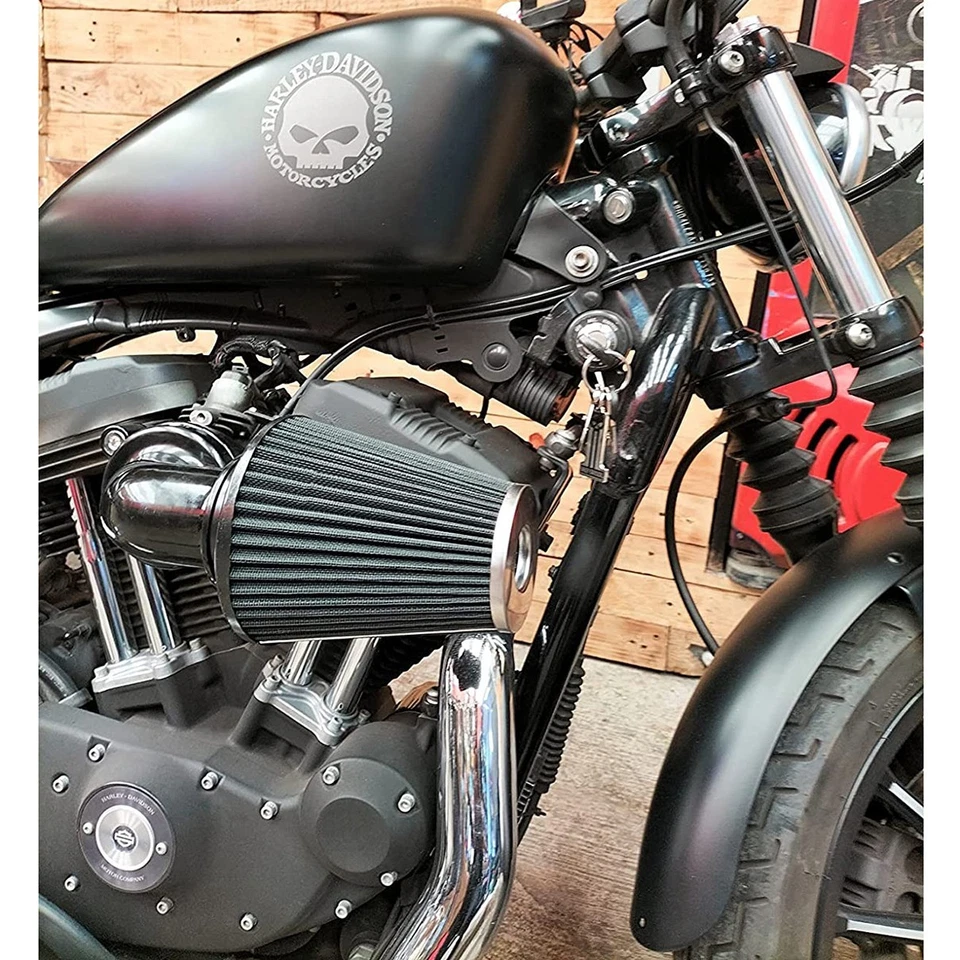 FILTRO FILTRO FILTRO DE AIRE CONO ROADSTER FORTY OCHO Iron para Harley Sportster 1200 883 Foto 2 de 4