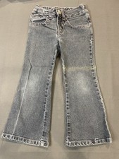 VTG Y2K Jordache Denim Jeans Toddler Girls Sz 4 Pink Embroidered Pocket Accent