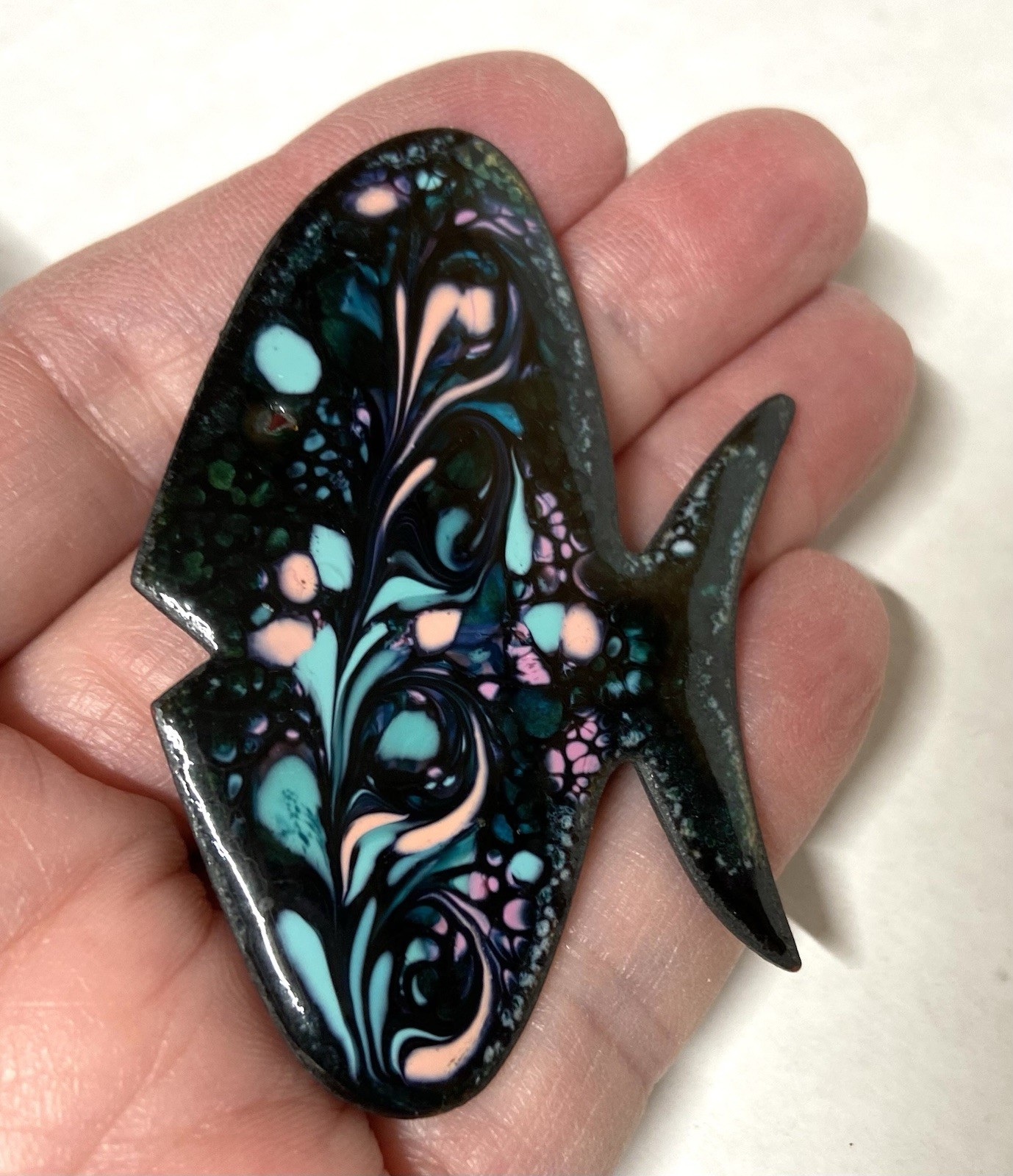 5 pcs. Wholesale Lot-Enamel on Copper Lg. Nautical PIN-ARTISAN Made-Inga Enamels