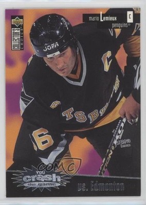 1996 Collector's Choice You Crash the Game Mario Lemieux (vs Edmonton) HOF 1o3