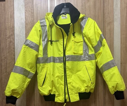 R & R Industries Waterproof Hi Visibility Bomber Jacket Winter Reflective s. M video thumbnail