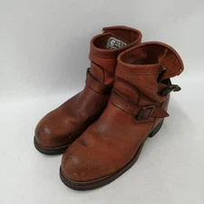 Chippewa Boots 91067 Engineer Boots Vibram Sole Leather Brown Size 8.5E