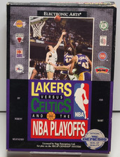Vintage Lakers Versus Celtics And The NBA Playoffs Sega Genesis BOX ONLY