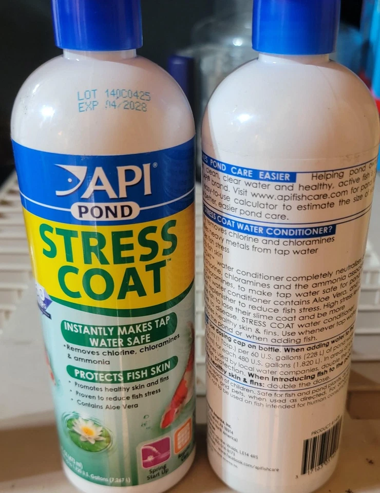 API Pond Stress Coat Acondicionador de Agua 16oz Paquete de 2 Peces Aloe Vera Exp 4/2028 Foto 2 de 2