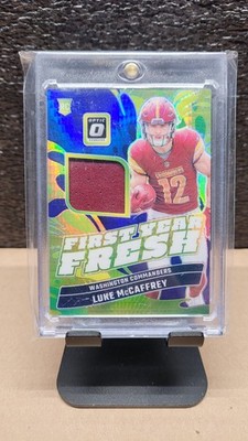 2024 Panini Donruss Optic - First Year Fresh Luke McCaffrey #FYF-LMC Blue Hyper