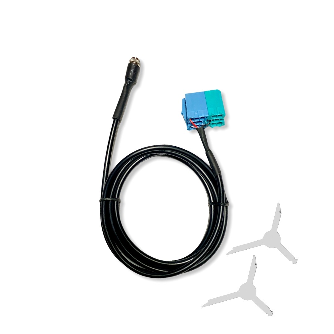 CAVO AUX JACK FEMMINA PER FIAT BRAVO DAL 2007 + KIT ESTRAZIONE AUTORADIO VISTEON