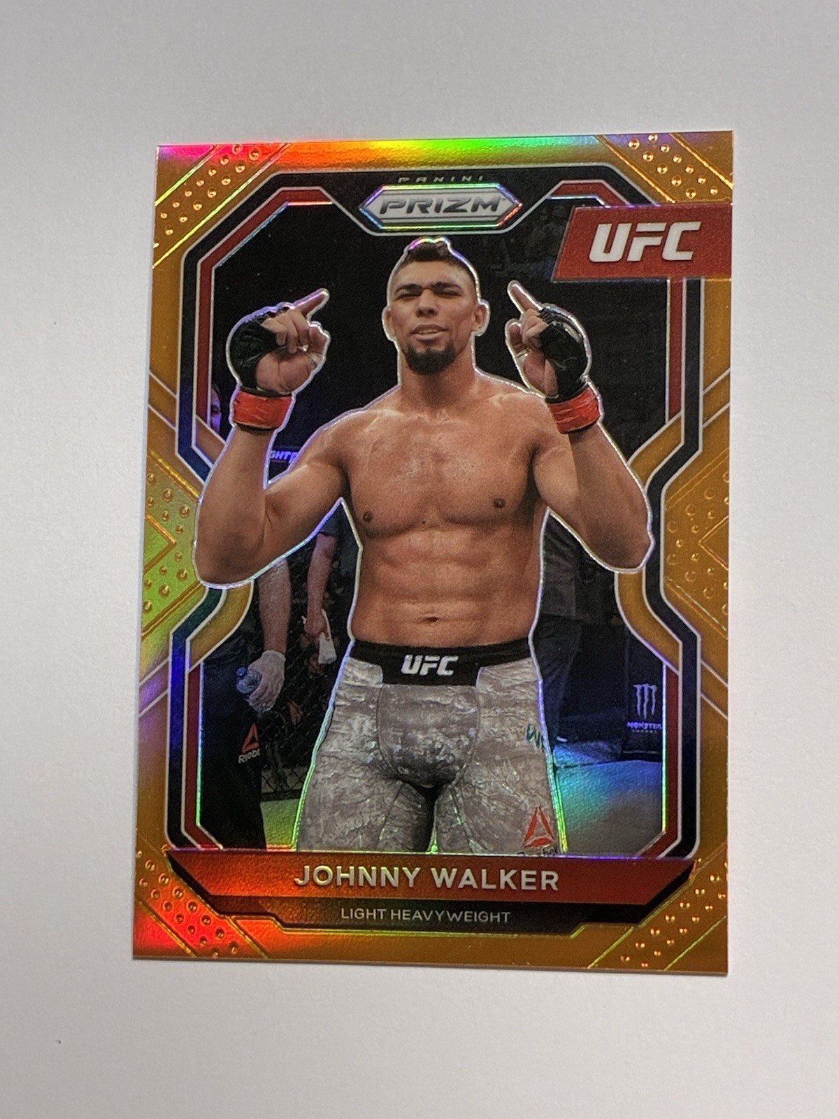 2021 Panini UFC Prizm Johnny Walker 2/99 Orange Prizm Card #15